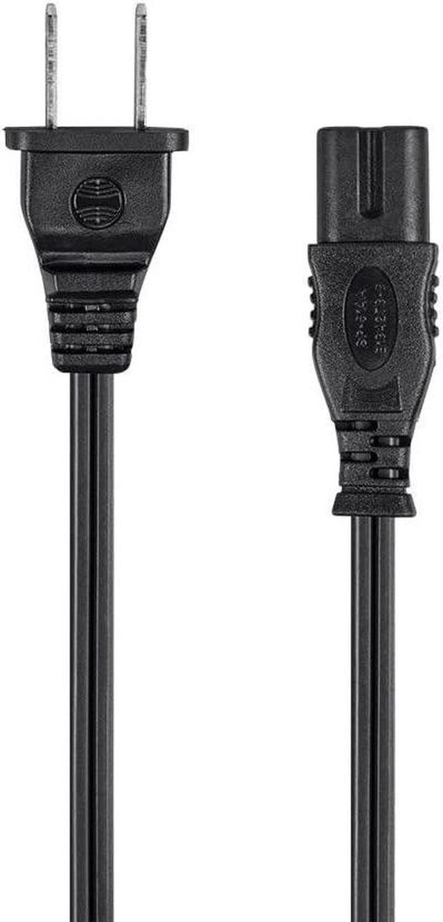 Alt view image 9 of 17 - Monoprice AC Power Cord Cable - 3 Feet Without Polarized | 18AWG, 10A (NEMA 1-15P to IEC-320-C7)
