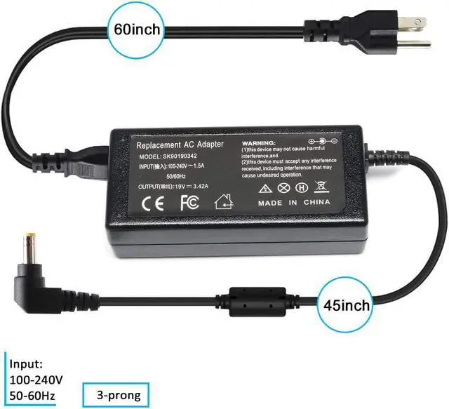 Alt view image 5 of 7 - 65W Ac Adapter Charger for Asus X551 X551M X551MA X551CA X551MAV X550 X550C X550CA X501 X501A X401 X401A X401U X751 TP500 ADP-65DW B ADP-65GD B PA-1650-01 Battery Power Cord Supply