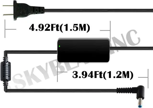 Alt view image 6 of 7 - 45W AC Adapter Laptop Charger Compatible for HP Notebook 15 Charger 15-ay041wm 15-ay011nr 15-ay196nr 15-ay191ms 15-ay195nr 15-ac121dx 15-af131dx 15-af113cl 15-af123cl Notebook PC Power Supply Cord