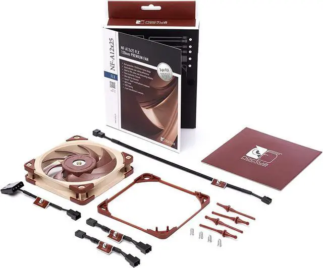 Alt view image 5 of 7 - Noctua NF-A12x25 FLX, Premium Quiet Fan, 3-Pin (120mm, Brown)