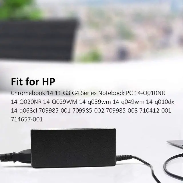 Alt view image 6 of 7 - LQM 65W AC Laptop Adapter Supply Cord Charger for HP ProBook 450 G3 455 G3 470 G3 HP 15-F009WM 15-F023WM 15-F039WM 15-F059W Notebook (65W)