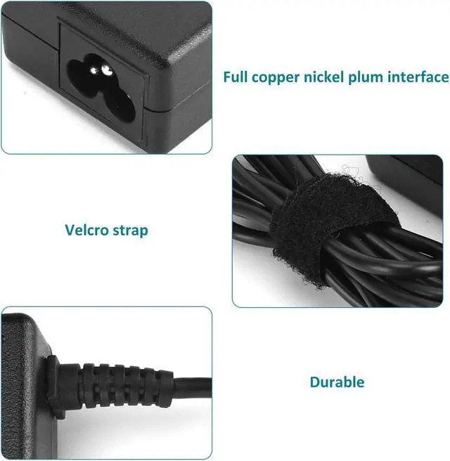 Alt view image 4 of 4 - 65W AC Adapter Charger Compatible with Acer Aspire E5 15 Aspire 5742 Aspire 5532 5349 5534 Laptop by VEONES