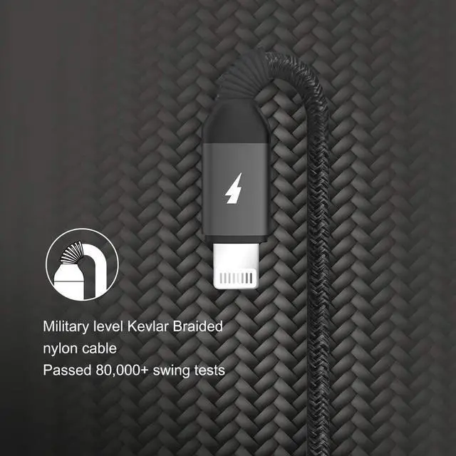 Alt view image 6 of 7 - MOMAX USB C Charging Station, 100W GaN USB C Charger with 6.56ft Cord, Fast USB C PD Charger Hub with 2USB-C, 2USB-A, USB C to Lightning Cable Nylon Braided MFI 1ft Short Charging Syncing Cord