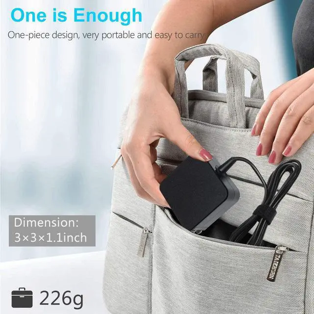 Alt view image 5 of 7 - USB C Laptop Charger 65W Power Supply for HP Type C Chromebook Charger Adapter, Compatible with HP Chromebook Spectre Elitebook X360 USB-C Series Laptop