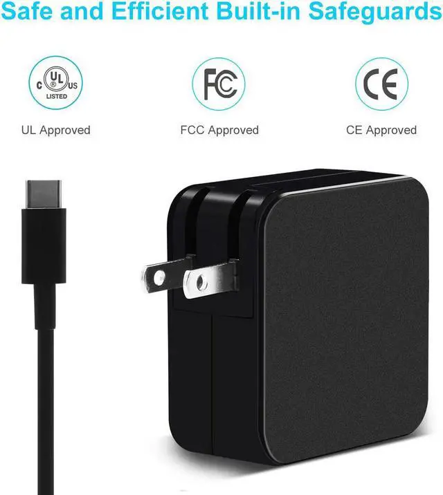 Alt view image 3 of 6 - 65W Adapter Laptop Charger for Asus ZenBook C223 C223N C423NA C423N C423 C204MA C204M C214MA, Asus Chromebook Flip C302 C213 C302C C302CA Power Supply Adapter Cord