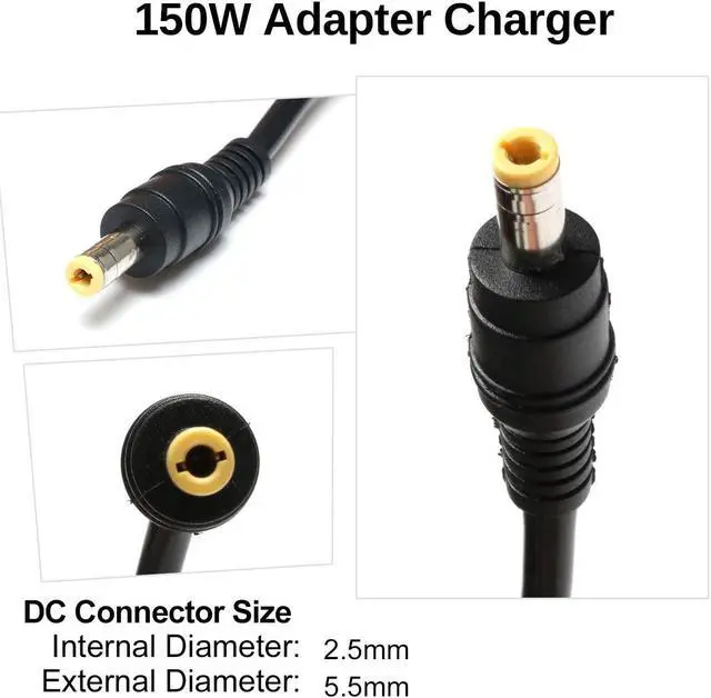 Alt view image 2 of 6 - 150W 120W Charger for Intel Asus NUC 10 11 12 13 14 Pro Kit Mini PC LG 17U70N 15U70P Toshiba Asus Laptop Power Cord 120W FSP120-ABBN2 A15-120P1A ADP-120RH B ADP-120ZB B PA-1121-28 Power Adapter