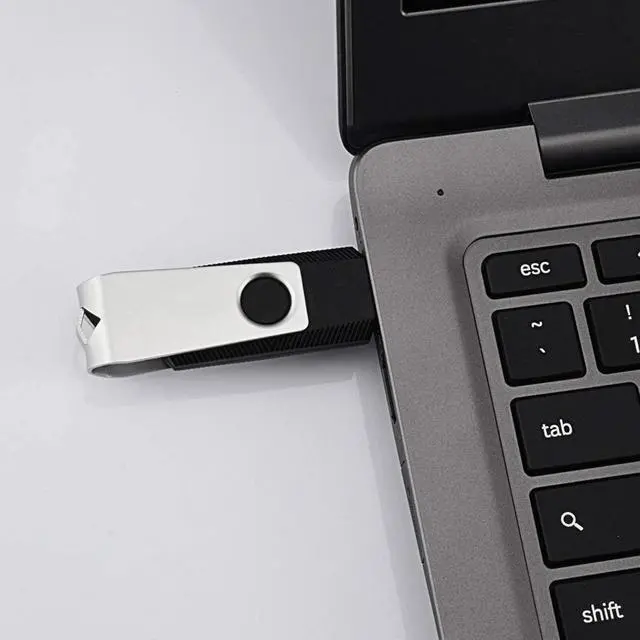Alt view image 6 of 7 - 64 GB Flash Drive USB Flash Drive Thumb Drive 64GB Memory Stick Zip Drive Swivel Design Pen Drive Fold Storage Jump Drive 64 G USB 2.0 Black