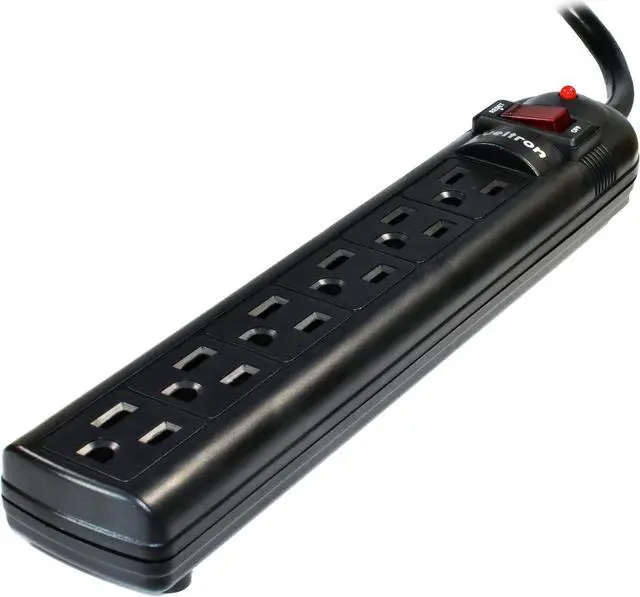 Alt view image 15 of 16 - Weltron 6-Outlet Surge Protector Power Strip WSP-600PLF-15BK
