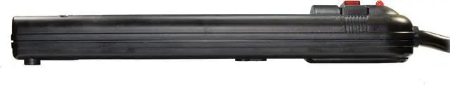 Alt view image 5 of 10 - Weltron 6 Outlet Black Plastic Surge Protector w/ 20ft Cord