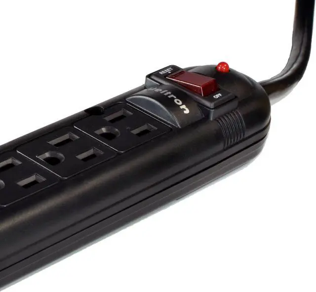 Alt view image 2 of 20 - THIS 6 OUTLET PLASTIC POWER STRIP HAS 750 JOULES, EMI/RFI FILTER AND A 25FT POWE