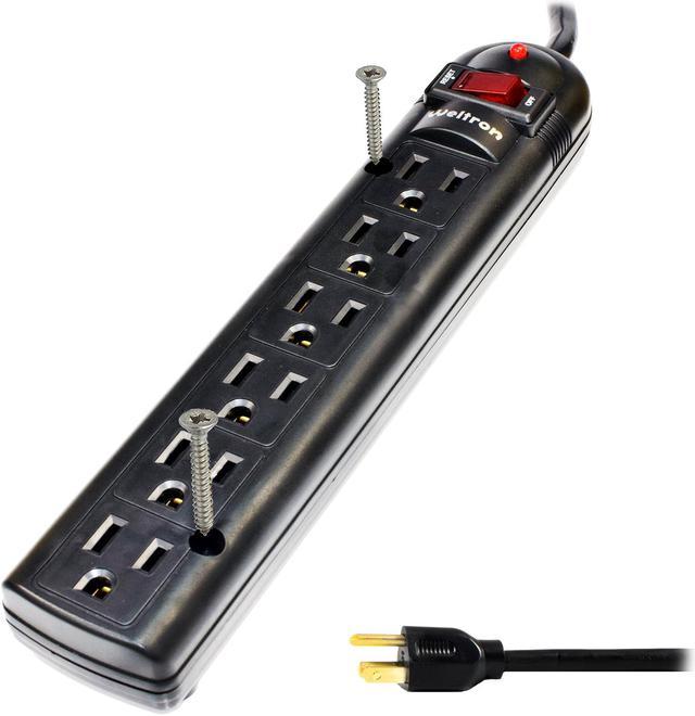 WELTRON - 6-Outlet Surge Protector Power Strips