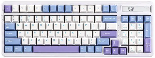 Main image of EPOMAKER Cypher 96 Wireless Gaming Keyboard with 8000mAh Battery, Hot Swappable Creamy Keyboard with Numpad and Calculator, RGB Backlit, NKRO for Games/Office (Wisteria Linear Switch)