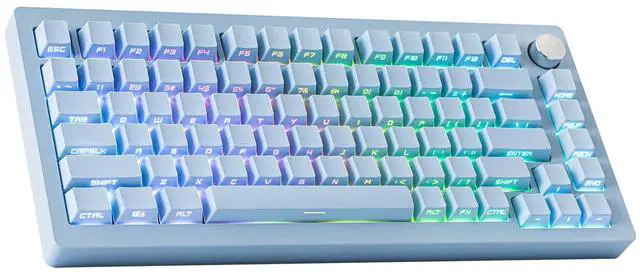 Main image of EPOMAKER Tide75 Upgraded QMK/VIA 75% Wireless Aluminum Mechanical Keyboard, Hot-Swap Creamy Gaming Keyboard with FR4 Plate, Bluetooth/2.4Ghz/USB-C, RGB Backlit, NKRO (Blue)