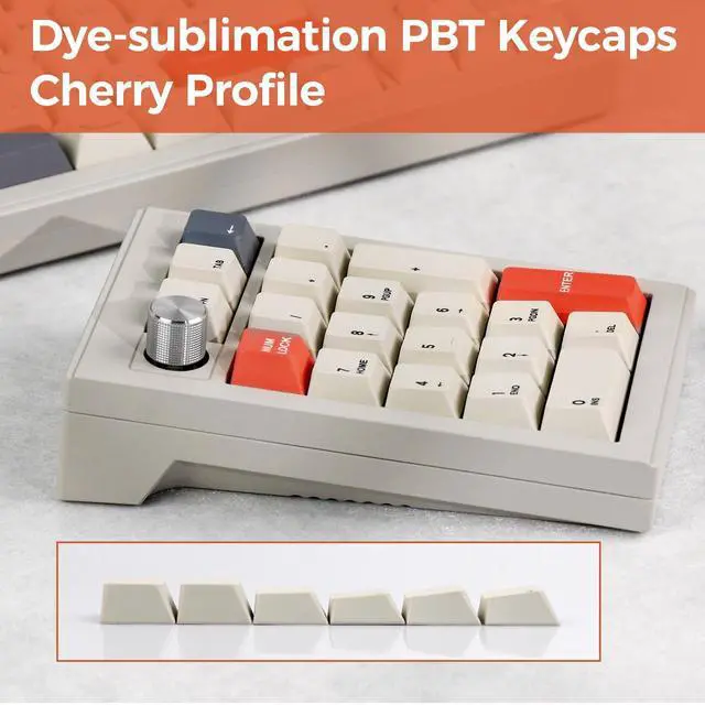 Alt view image 5 of 6 - EPOMAKER CIDOO V21 VIA Programmable Gasket Number Pad, Aluminum Numpad, Bluetooth 5.0/2.4ghz/Wired Hot Swappable Numeric Keypad, with Knob, 1000mAh Battery, Poron Foam for Laptop Mac Win