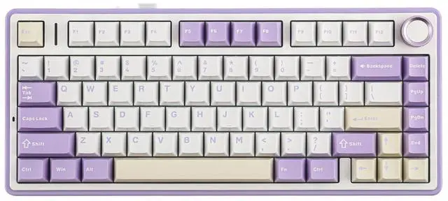 Main image of EPOMAKER x Aula F75 Gasket Mechanical Keyboard, 75% Wireless Hot Swappable Gaming Keyboard with Five-Layer Padding&Knob, Bluetooth/2.4GHz/USB-C, RGB (Purple, LEOBOG Reaper Switch)