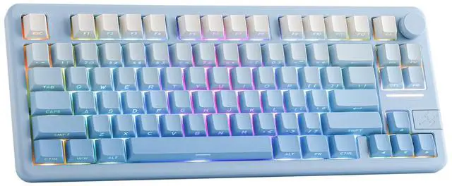 Main image of EPOMAKER Galaxy70 Wireless Gaming Keyboard, 75% Aluminium Mechanical Keyboard, Bluetooth 5.0/2.4GHz/USB-C Wired, Programmable, Hot Swappable, for PC/Mac/Office/Gaming (Blue, Petal Switch)