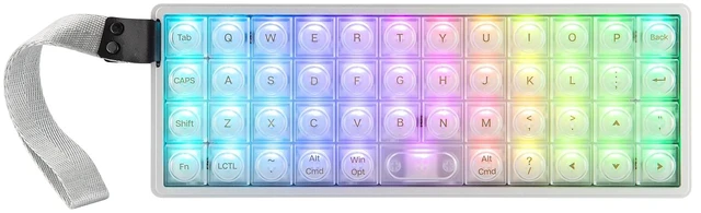 Main image of EPOMAKER Luma40 Low Profile Mechanical Keyboard with QMK/VIA & CNC Metal | Transparent PC Keycap, Hot-Swap, Kailh Linear Switch, 2.4Ghz/BT/USB, 40% Wireless Gaming Keyboard for Mac/Win