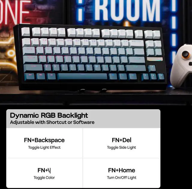 Alt view image 4 of 7 - EPOMAKER G84 HE Wireless Hall Effect Keyboard, 8K Polling & 8000mAh, SOCD & DKS, Gaming Keyboard with Fast Trigger & Adjustable Actuation, RGB Backlit, PBT Keycap, Hot-Swap, for Win/Mac