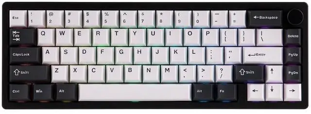 Main image of EPOMAKER Galaxy65 Wireless QMK/VIA Mechanical Keyboard, Ball-Catch Anodized Aluminum Custom Keyboard, Pre-Lubed Hot-Swappable Switch, RGB Backlit, Rotary Knob, 2.4Ghz/BT/Type-C (Black)