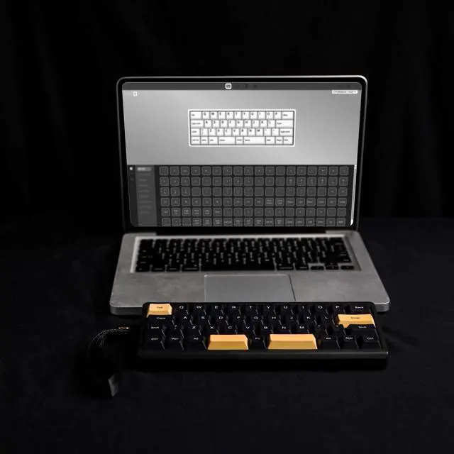 Alt view image 7 of 7 - EPOMAKER TH40 40% Layout QMK/VIA Wireless Mechanical Keyboard, Hot Swappable, Bluetooth/2.4GHz/USB-C, 44 Keys Gasket Mount, RGB Backlit (Black, Wisteria Linear Switch)