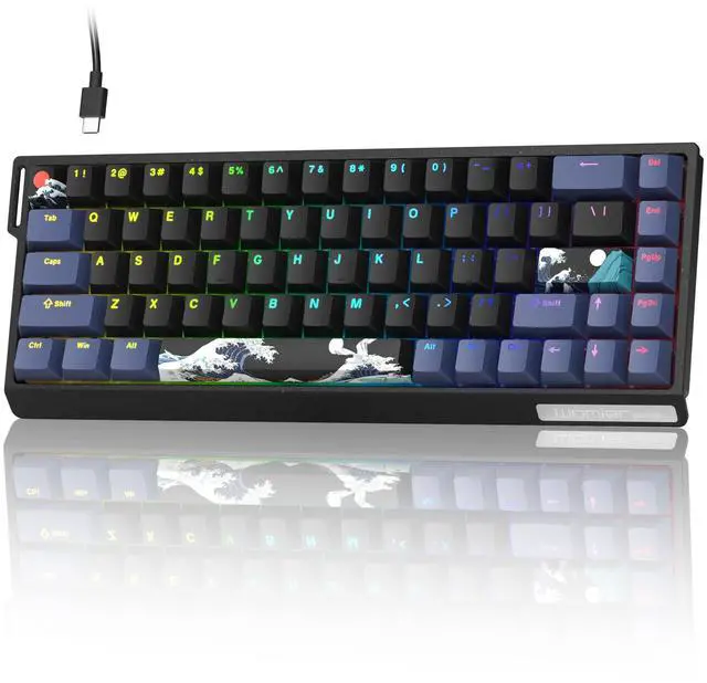 Main image of Typehaven SK68 65% Gaming Keyboard, Wired Backlit Mini Keyboard w/100% Hot-Swap Socket 68 Keys Aluminum Gaming Wired Keyboard for PC Laptop Game