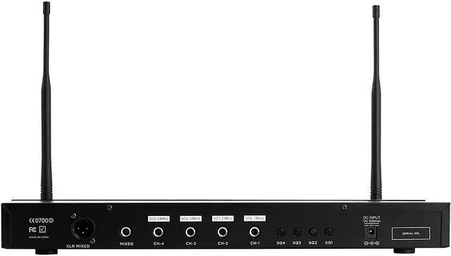 Alt view image 7 of 12 - Gemini UHF-04M 4-Channel Wireless Handheld Microphone System S1234