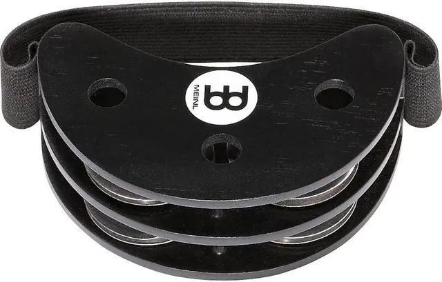 Alt view image 6 of 9 - Meinl FJS2S-BK Foot Tambourine Steel Jingles, Black