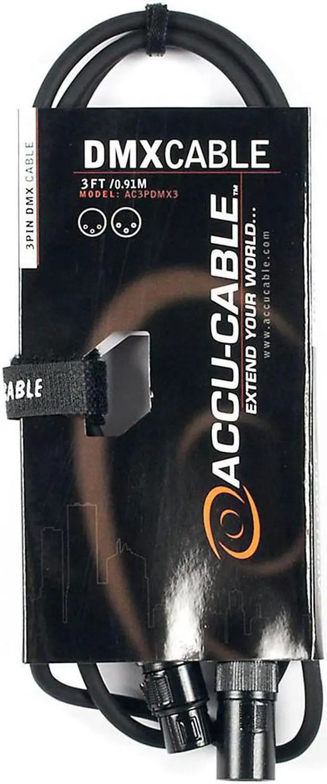 Main image of American DJ 3-Pin DMX Lighting Cable 3 ft.