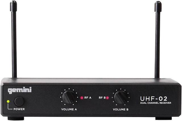 Alt view image 2 of 8 - Gemini UHF-02HL 2-Channel Wireless Headset/Lavalier Combo System S12