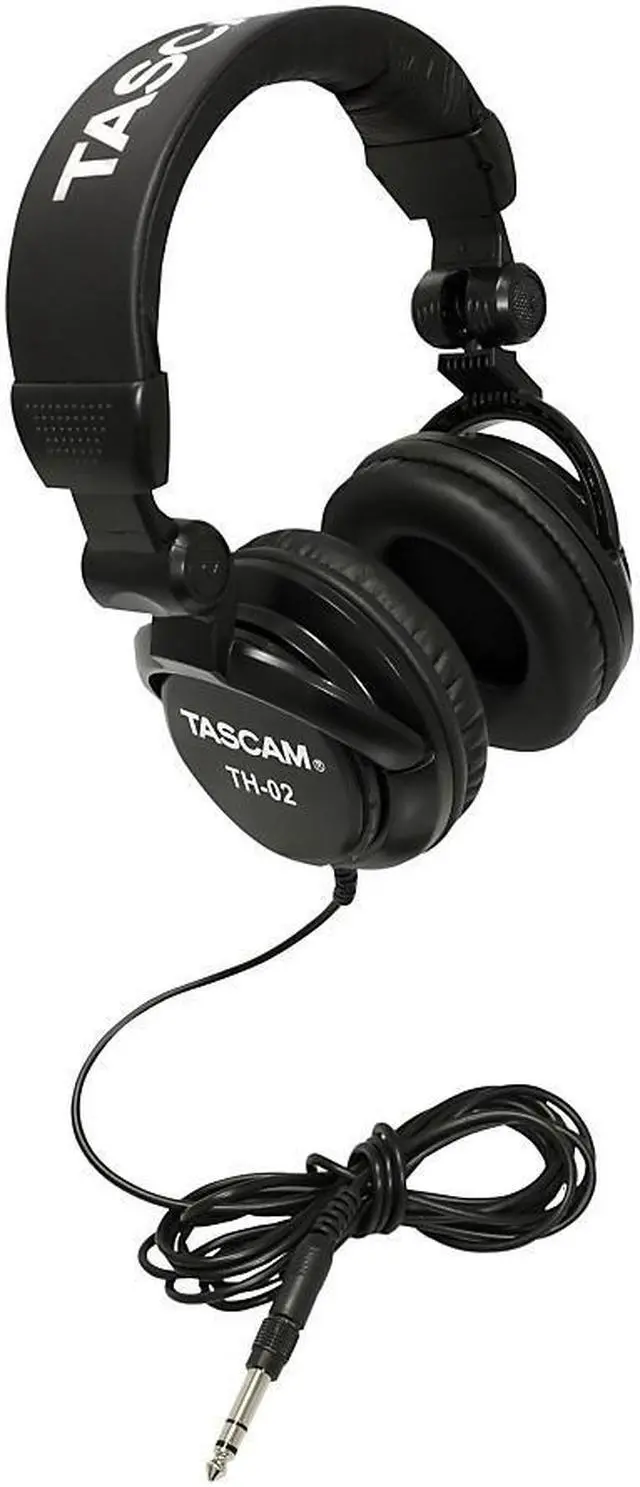 Alt view image 19 of 20 - TASCAM TH-02 Recording Studio Headphones Black