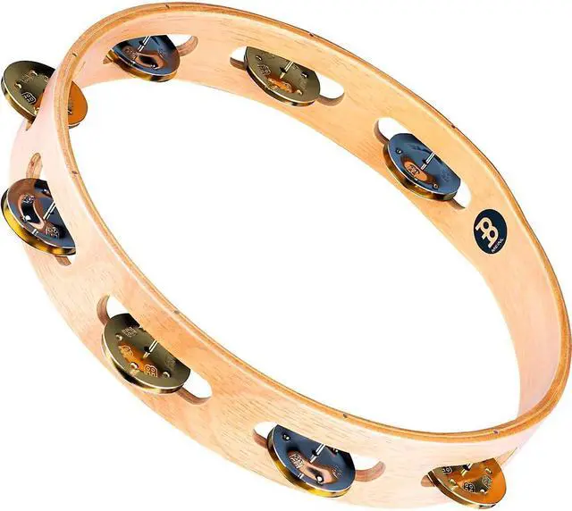 Alt view image 5 of 14 - MEINL Recording-Combo Wood Tambourine One Row Dual Alloy Jingles Super Natural