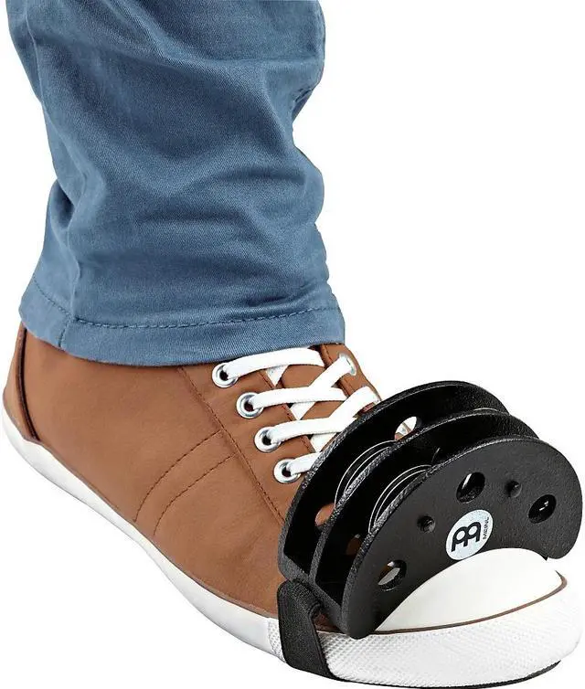 Alt view image 7 of 9 - Meinl FJS2S-BK Foot Tambourine Steel Jingles, Black