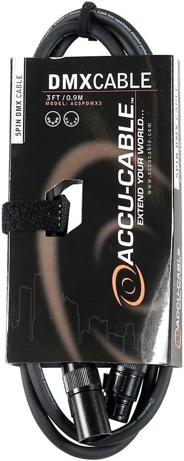 Main image of American DJ 5-Pin DMX Lighting Cable 3 ft.