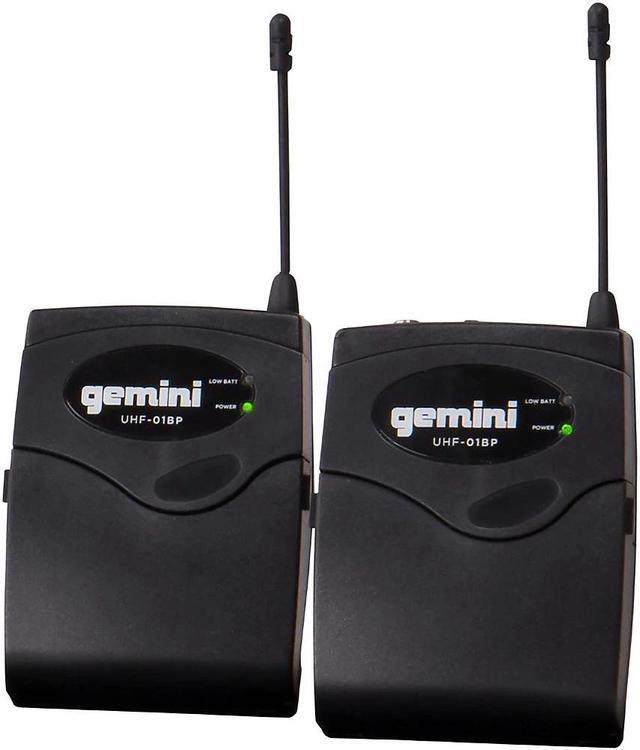 Alt view image 4 of 8 - Gemini UHF-02HL 2-Channel Wireless Headset/Lavalier Combo System S12