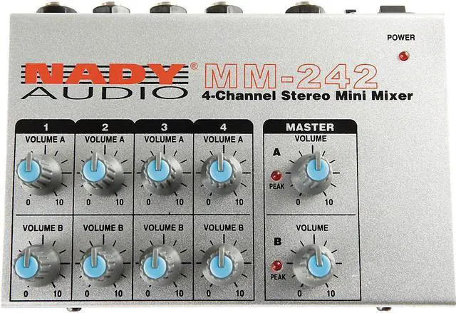 Alt view image 14 of 20 - Nady MM-242 4-Channel Mini Mixer