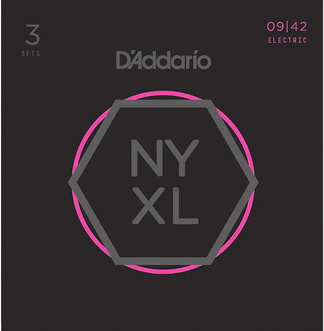 Main image of D'Addario NYXL0942 Super-Light 3-Pack Electric Guitar Strings