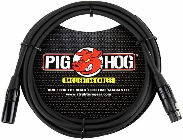 Alt view image 6 of 11 - Pig Hog Lighting Cable DMX 3-pin 10 ft.