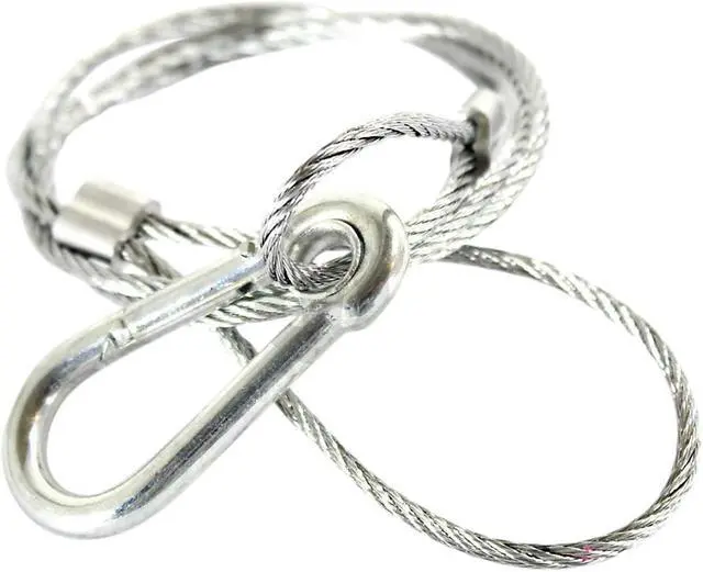 Alt view image 7 of 15 - Steel Light Fixture Safety Cable With Latch 30 In