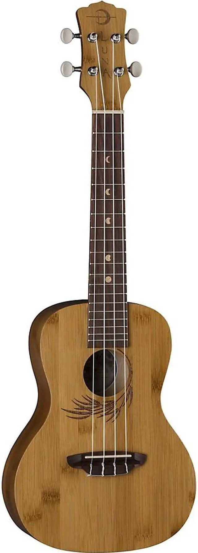 Alt view image 5 of 11 - Luna Uke Bamboo Concert Ukulele with Gigbag, 19 Frets, 'C' Shape Neck, Walnut Fretboard, Satin Natural