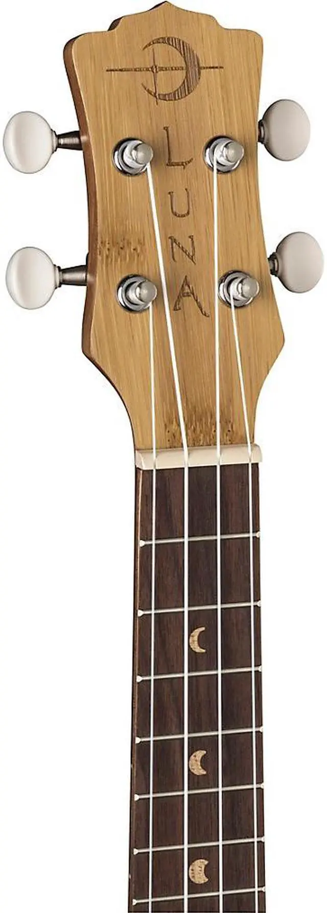 Alt view image 8 of 11 - Luna Uke Bamboo Concert Ukulele with Gigbag, 19 Frets, 'C' Shape Neck, Walnut Fretboard, Satin Natural
