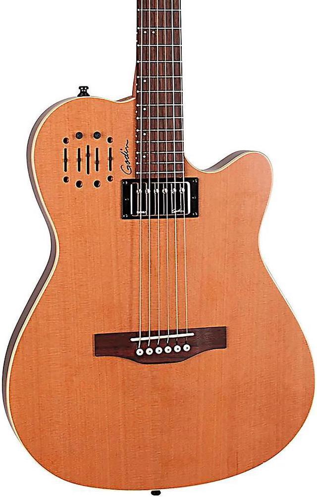 Godin A6 Ultra Semi-Acoustic-Electric Guitar Natural Cedar