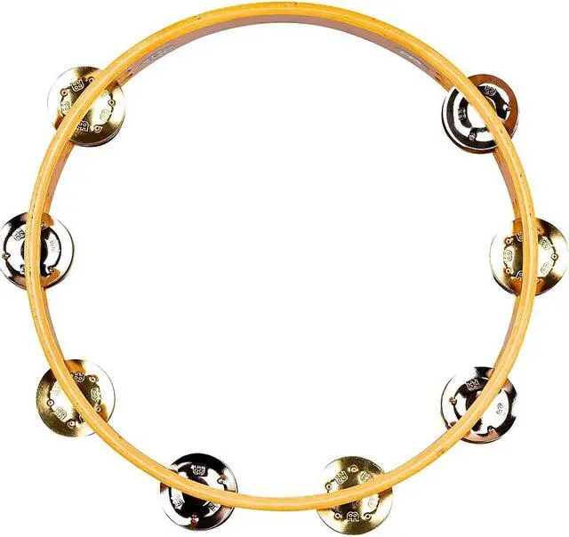 Alt view image 2 of 10 - MEINL Recording-Combo Wood Tambourine Two Rows Dual Alloy Jingles Super Natural