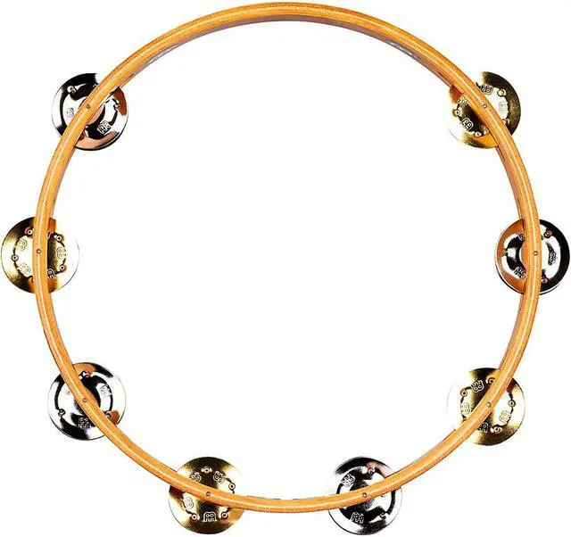 Alt view image 6 of 14 - MEINL Recording-Combo Wood Tambourine One Row Dual Alloy Jingles Super Natural