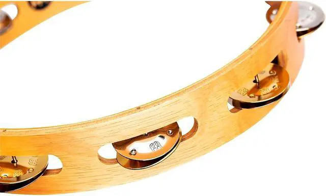 Alt view image 7 of 14 - MEINL Recording-Combo Wood Tambourine One Row Dual Alloy Jingles Super Natural