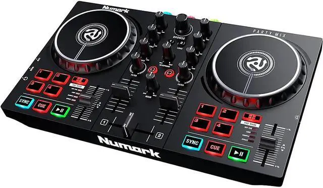 Alt view image 9 of 20 - Numark Party Mix II DJ Controller with Light Show
