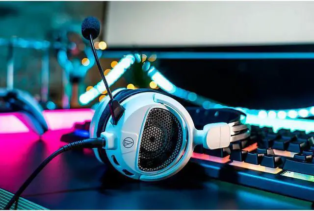 Alt view image 10 of 18 - Audio Technica High-Fidelity Open Back Gaming Headset - White