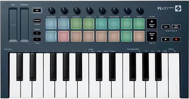 Alt view image 8 of 19 - Novation FLkey Mini USB MIDI Keyboard Controller for FL Studio (25-Mini Keys)