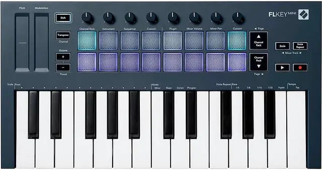 Alt view image 9 of 19 - Novation FLkey Mini USB MIDI Keyboard Controller for FL Studio (25-Mini Keys)