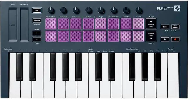 Alt view image 10 of 19 - Novation FLkey Mini USB MIDI Keyboard Controller for FL Studio (25-Mini Keys)