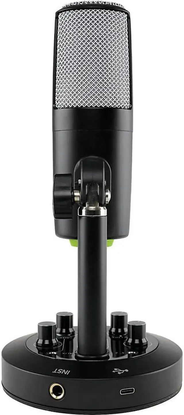 Alt view image 16 of 20 - Mackie EleMent Series Chromium Premium USB Condenser Microphone with Built-in 2-Channel Mixer